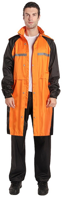 스패로우하우스 프리미엄 남성 여성 공용 레인코트 초강력 방수 전신 빅사이즈 우비 우의 비옷, 오렌지