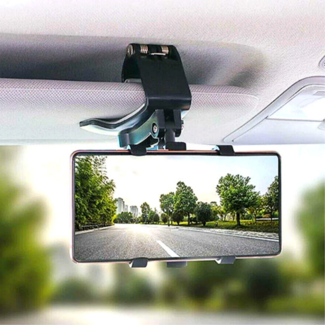 루윈 360도 회전 차량용 핸드폰 거치대, 블랙, 1개
