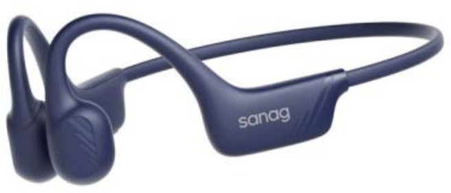 소리증폭기 음성 증폭기 난청보청기 Sanag B21S 골전도 이어폰 무선 이어 버드 Bluetooth 5.4 HiFi베이스 헤드폰 IPX5 방수 러닝 스포츠, 파란, 1개, 01 파란