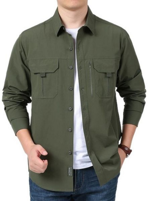 등산티셔츠 남성용 핫 전술 하이킹 셔츠 긴팔 카고 작업 여름 야외 속건 군사 캠핑 사냥 낚시