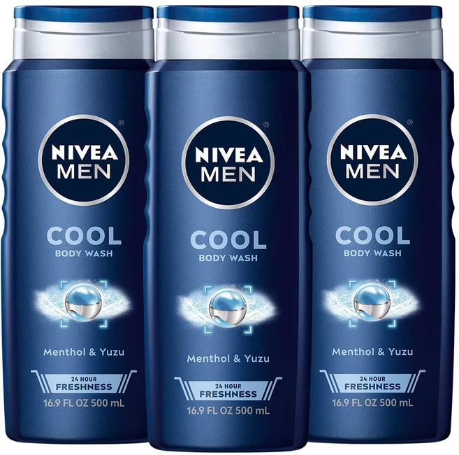 NIVEA 니베아 멘 쿨 3 in 1 바디워시, 500ml, 3개 - 쿠팡