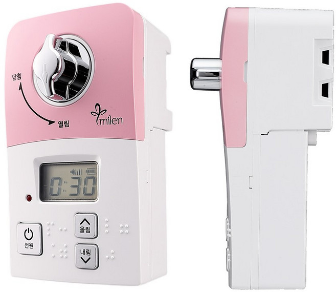 가스차단기 가스타이머 효도선물 명절선물 /간편설치 도시가스밸브차단기 가스밸브자동차단기, 3.핑크 GT(과열차단+음성안내), 1개, 실버