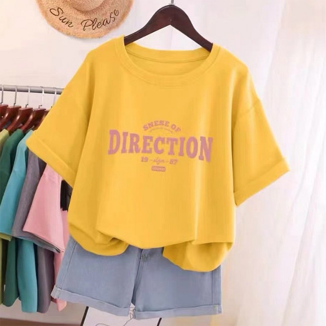 여성 티셔츠 반팔 루즈핏 스타일리쉬 티셔츠 상의 Women's T-shirts