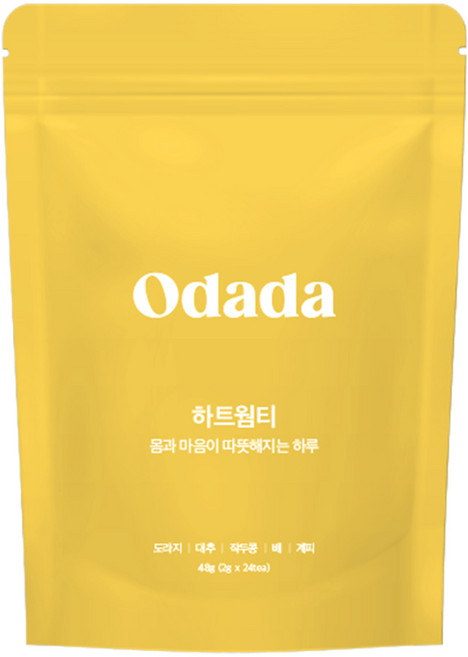 [공식몰] 오다다 하트웜티 / 무설탕 배도라지 목건강지킴이, 2g, 24개입, 1개