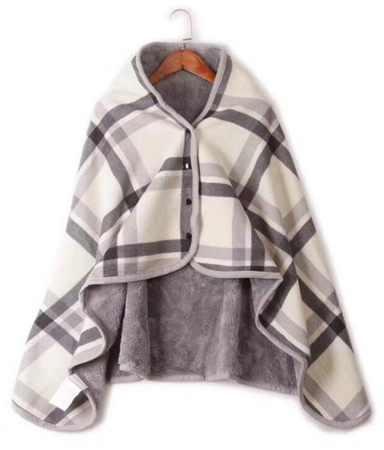 포근한 극세사 어깨담요 똑딱이 망토담요 무릎담요 사무실 여행 여친선물 비행기 자동차 장기여행 기차여행 수능 낮잠