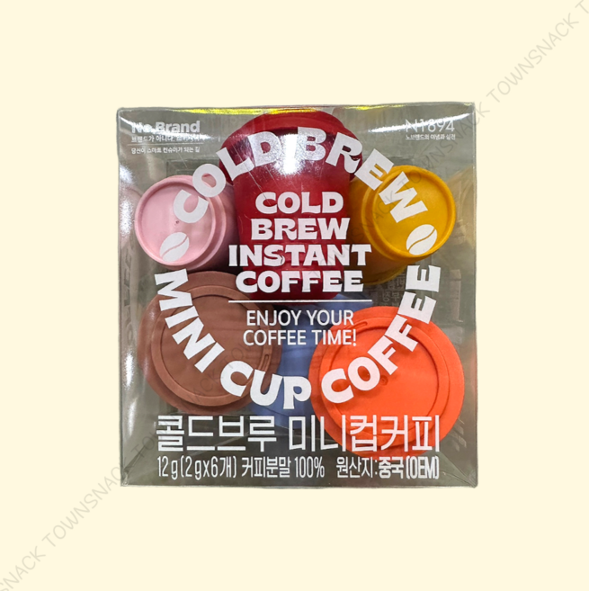 노브랜드 콜드브루 미니컵커피, 1개, 6개입, 2g