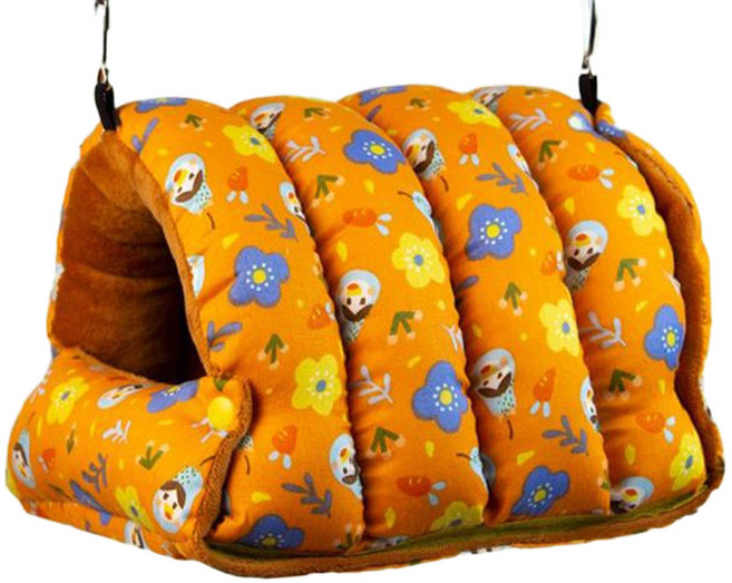 유이미 앵무새 전용 보온둥지 앵무새 침대, 1개, 오렌지S