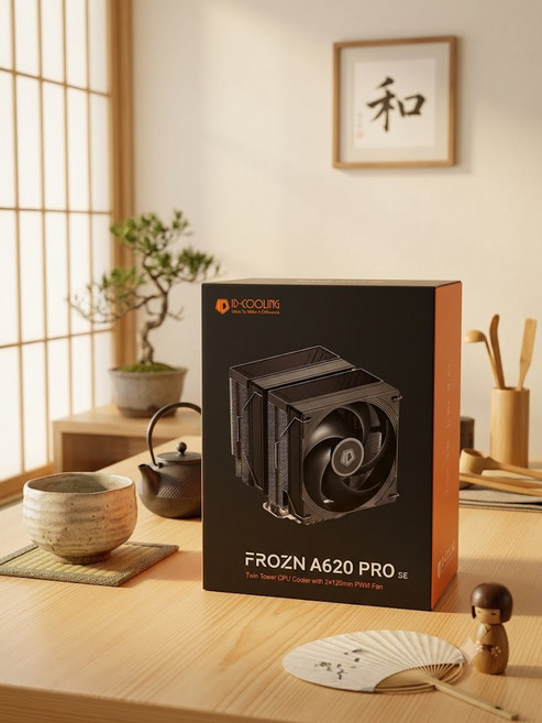ID-COOLING FROZN A620 PRO SE 雙塔 CPU 散熱器 搭載 2 顆 120mm PWM 風扇, 黑, 1個