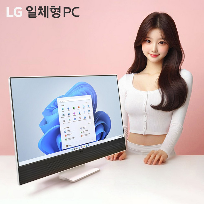 [당일발송+한컴증정] LG 일체형PC 27V70Q-GA70K, 화이트, 1TB, 32GB, WIN11 Home