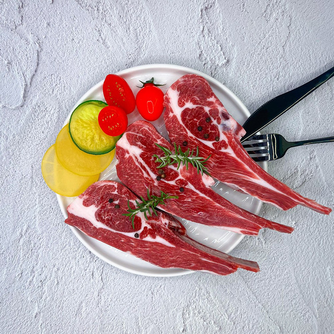 [기름손질] 잡내없는 프리미엄 호주산 숄더랙 양갈비, 2개, 500g