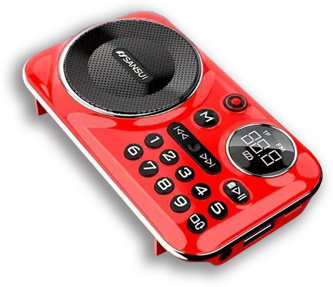 효디오 5종 휴대용라디오 트롯가요 MP3 녹음기, 레드, 520곡, 1세트