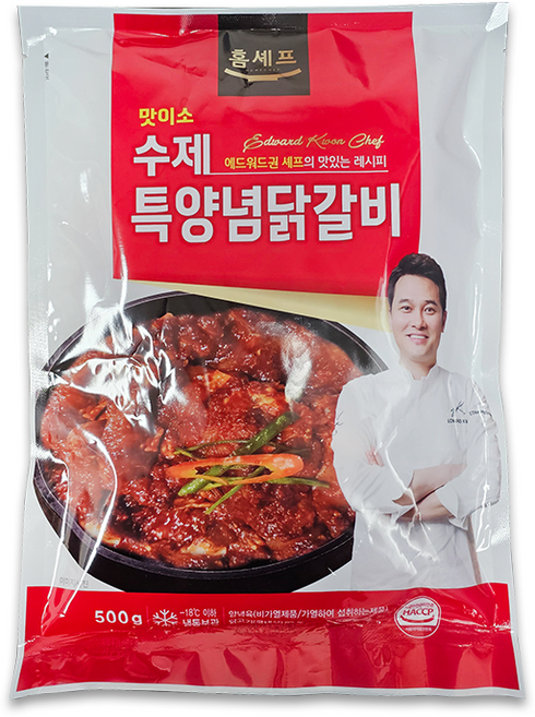 에드워드권 쉐프 맛잇소 수제특양념닭갈비 500g 춘천숯불닭갈비, 1개