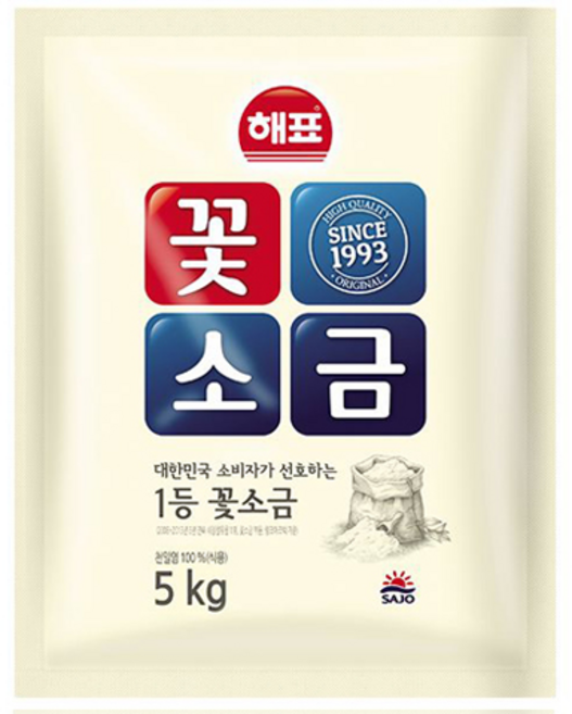해표 꽃소금, 5kg, 1개