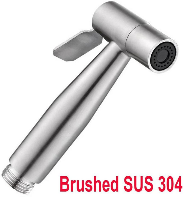 ILUDA 일체형비데 화장실리모델링 304 스테인레스 스틸 스프레이 건 샤워 휴대용 비데 분무기 세트 화장실 수도꼭지 노즐 자체 청소, G12, 1) Spray gun  G12