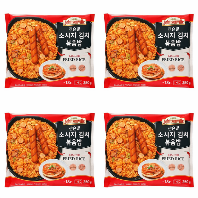 쟌슨빌 소시지 김치 볶음밥, 250g, 4개