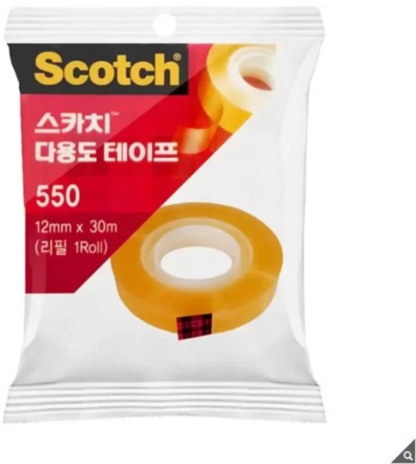스카치 다용도 테이프 리필 550 12mm x 30m, 5개