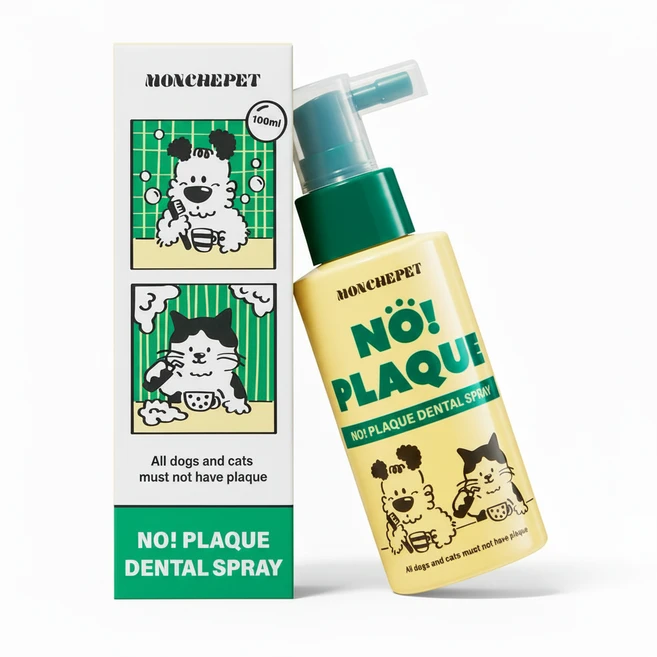 몽셰펫 반려동물 덴탈 스프레이 뿌리는 치약 구취/치석제거, 1개, 100ml - 쿠팡