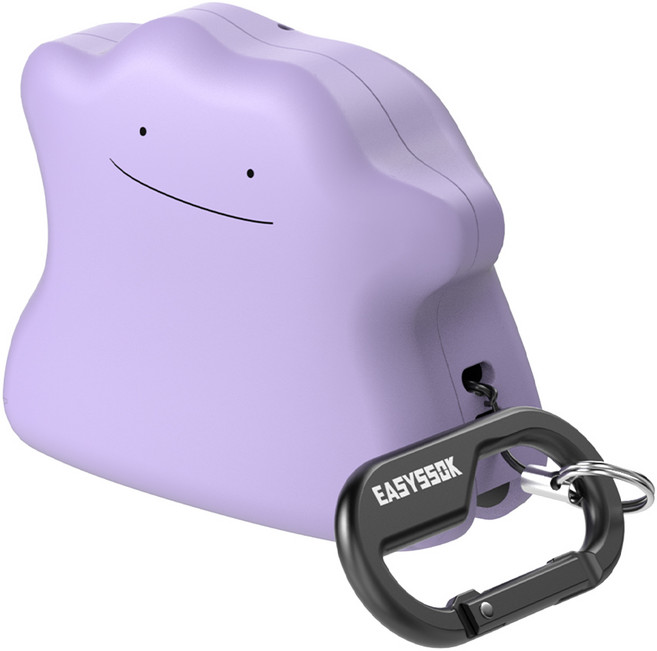 삼성 갤럭시 버즈 2 프로 라이브 FE 포켓몬 메타몽 케이스 + 카라비너, 1개