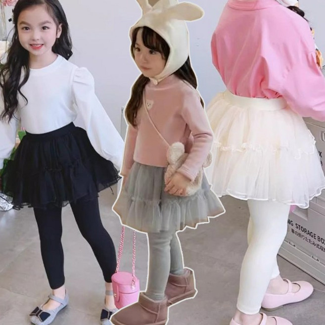 [앙디] F치렝스 골지퍼퓸캉캉 (FE143)_(겨울기모 OR 봄가을 / 아동복 아동옷 유아복 의류 여아용치렝스 레깅스)