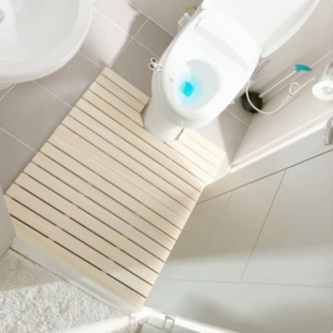 편백공작소 편백나무 원목발판 변기발판 현관 화장실 욕실 발판 매트, 발판6-고급/특대/일자형, 1개