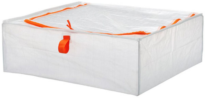 이케아 리빙박스 수납박스 옷 의류 이불 가방 정리 케이스, 화이트, 1개