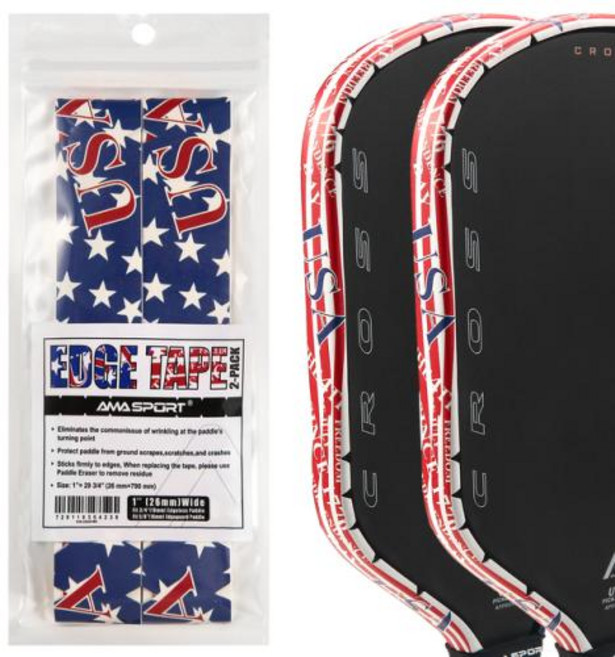 테니스볼 머신 테니스용품 AMA SPORT 피클볼 패들 보호 테이프 헤드 엣지 가드 13mm 16mm 19mm 라켓 주름 보호대, 18) E26-USA01BR, 1개