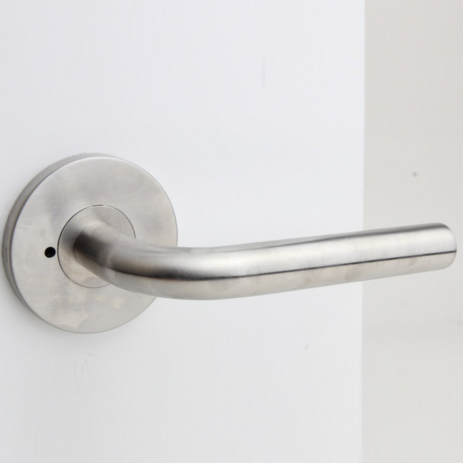 G.D.K 슬림 스텐 SUS 부식방지 욕실 방문손잡이 버튼형 교체, SS, 1개