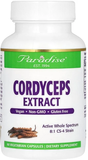 파라다이스허브 동충하초 추출물 베지 캡슐 60정, PAR77714, 1개 - 쿠팡