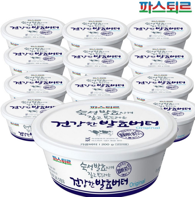 (대영) 파스퇴르 건강한 발효버터, 200g, 12개