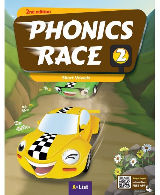 Phonics Race 2 (2/E): Student Book with App / Workbook : Short Vowels, A*List