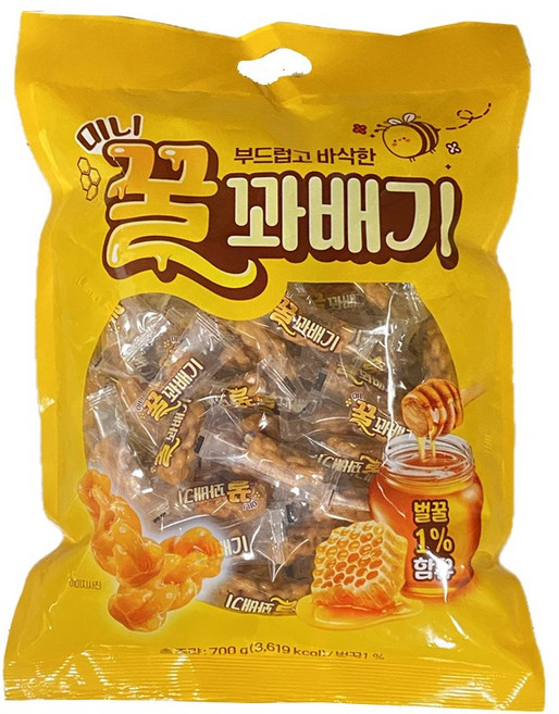 미니 꿀꽈배기 700g 대용량 낱개포장 옛날과자, 12개
