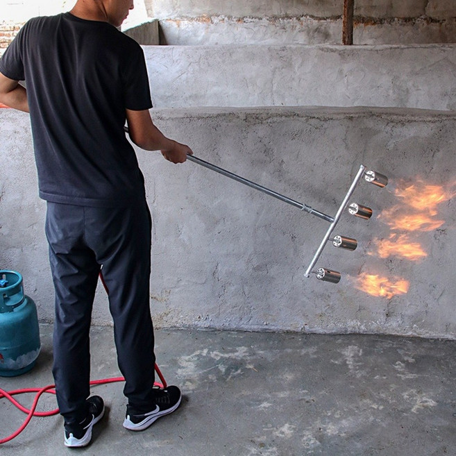 산업용 토치 화염방사기 대형 농장 축산 제초용, 아연도금노즐-2헤드, 1개