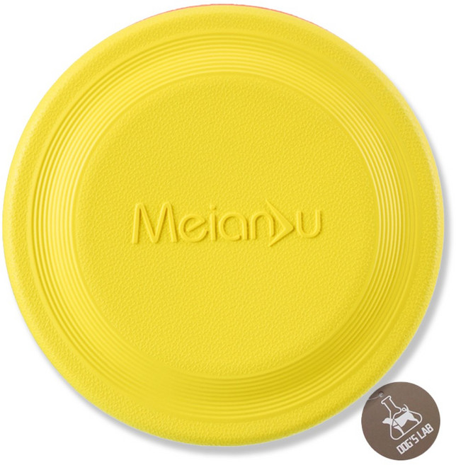 독스랩 강아지 원반 프리스비 장난감 부메랑, 1개, 옐로우