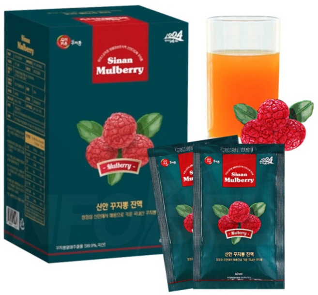 (강력추천)첨가물없음/개별포장/신안 꾸지뽕 진액 2개월분(60팩)/부모님선물/건강선물/효도선물/프리미엄/고급형/건강즙/엑기스/원액/순수열매사용, 1개, 6L