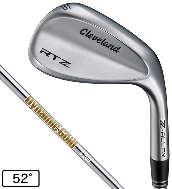 클리브랜드 CLEVELAND 남성 RTZ 투어 새틴 웨지 5210 로프트 52도 Dynamic Gold S200 - 210550