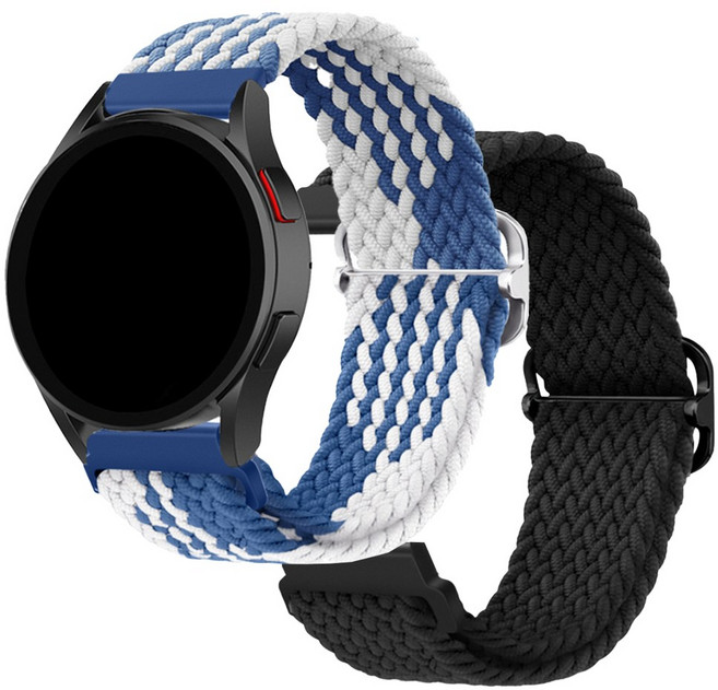 더조은셀러 2개세트 QCY 호환 버클 블레이드 솔로 루프 스트랩 밴드 시계줄 GT PRO GS2 GTS1080 SW300, 06_블루화이트