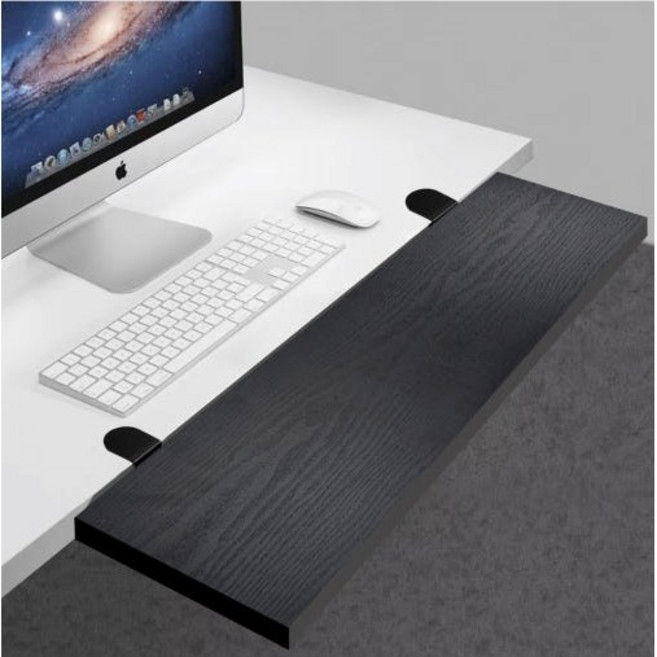 무타공 책상 연장 확장 보조 800선반 테이블 데스크, 무타공 접이식800선반_블랙, 1개