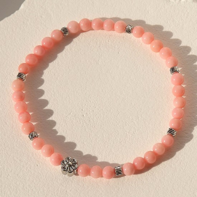 [선물포장] 데이지 핑크 코럴 팔찌