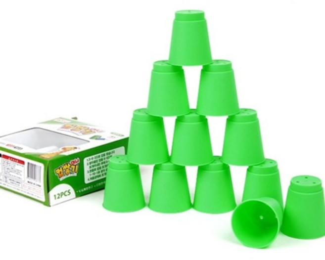 추억의 장난감 미니컵쌓기게임 지능개발완구 탑쌓기 블럭 보드게임 복불복 해적통 해적선장룰렛 옛날장난감, 1개