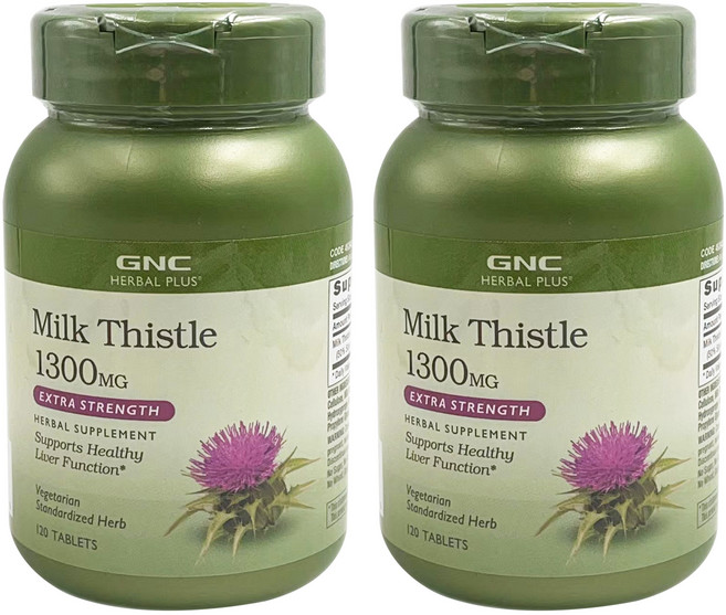 GNC 밀크시슬 1300mg 타블렛, 120정, 2개