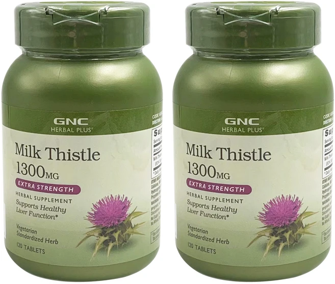 GNC 밀크시슬 1300mg 타블렛, 120정, 2개 - 쿠팡