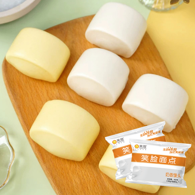 차이나푸드 우유찐빵 영양간식 화권 찐빵 중화요리 만가복나이샹만투 400g, 5개