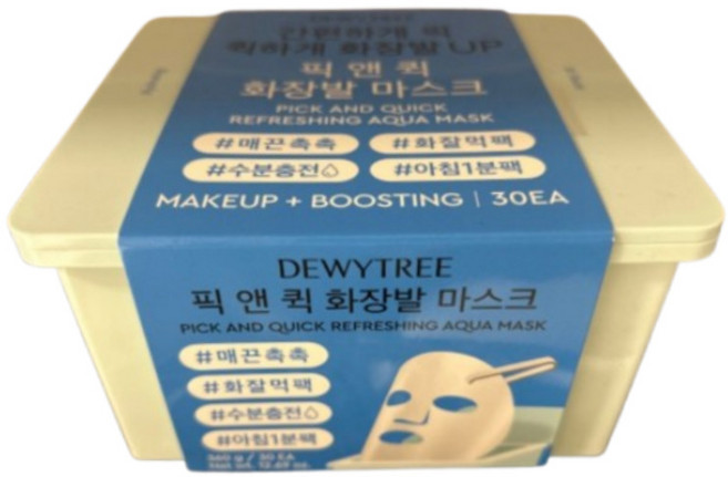 듀이트리 픽앤퀵 화장발 뽑아쓰는 마스크 1일 1팩 화장발마스크, [D04] 모이스처풀 보습영양마스크팩(30매), 1개