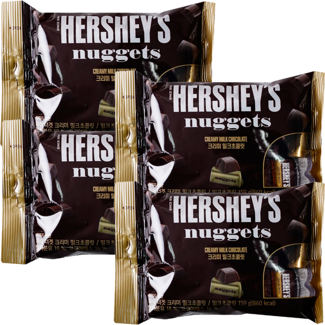 허쉬 너겟 크리미 밀크초콜릿, 159g, 4개
