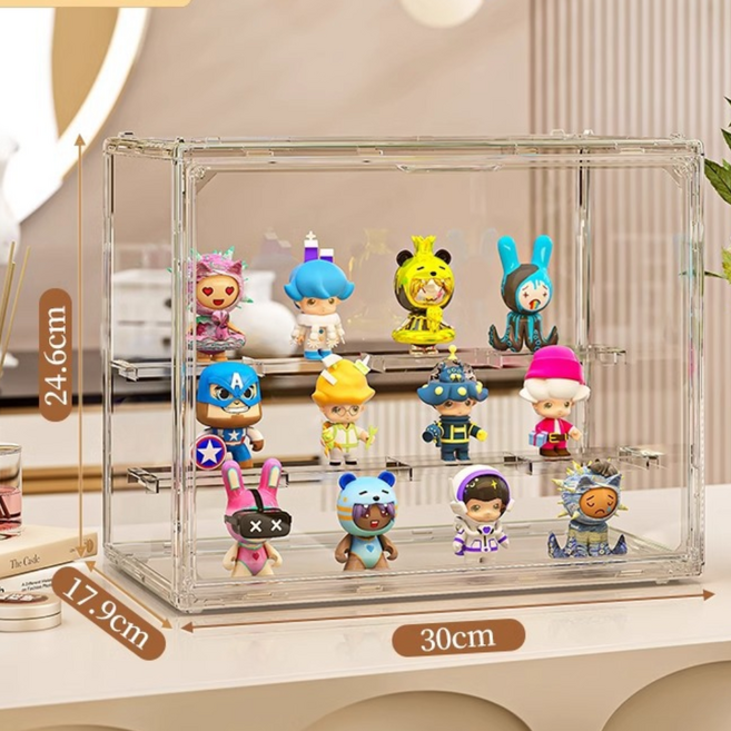 피규어 아크릴 디스플레이 케이스 진열장 투명 보관함 30cm SC37, 1개