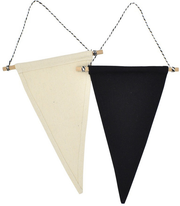 뱃지플래그, 1개, 아이보리 삼각