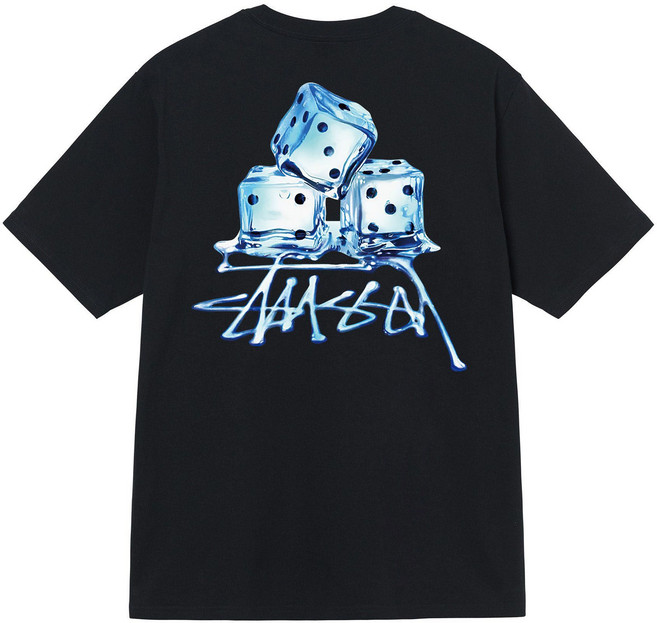 스투시 멜티드 티셔츠 화이트 1904900, 블랙(Black)
