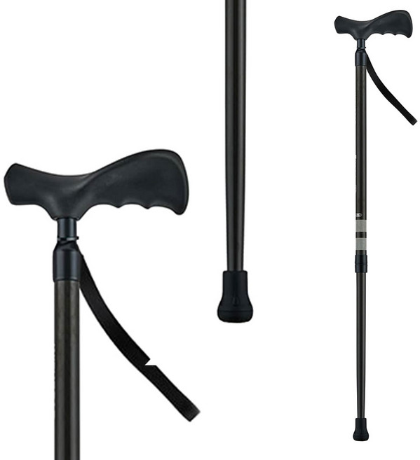 위드기어 에르고 카본199 왼손 RCEC1 카본지팡이 국내 제작(국산) 남자용 여자용 오른손 노인 지팡이 할아버지 할머니 의료용 199g 명품 카본 어르신 지팡이 안전손잡이, 1개, 왼손 블랙