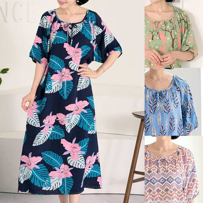 로즈맘 홍일인견홈웨어원피스