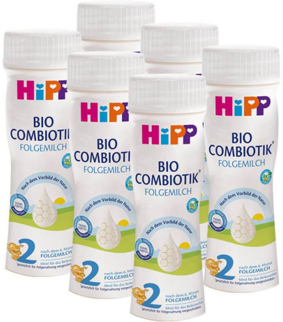 HiPP 힙 액상분유 바이오 콤비오틱 PRE/1/2 단계 독일 (200mlx6개 12개), 2 단계, 6개